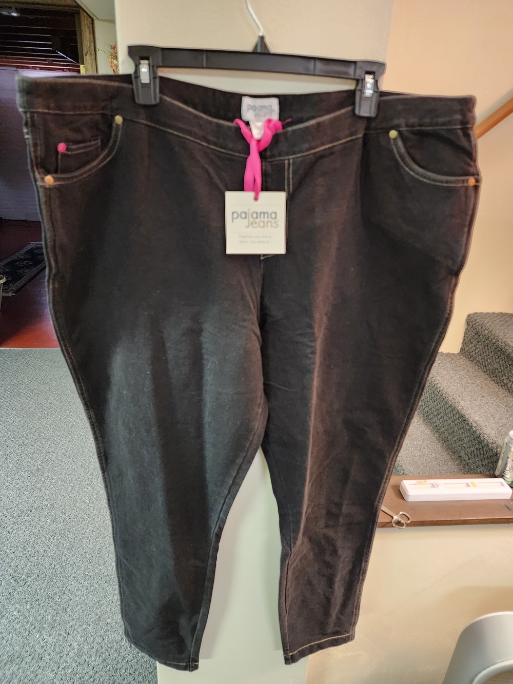 Pajama Jeans Women's Black 1x  Comfort Stretch Jeans NWT